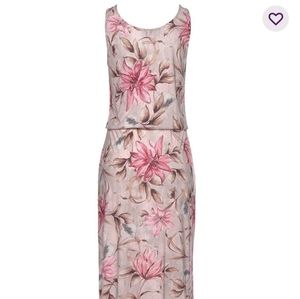 Sundress, pink floral, size 12 by Lascana never worn